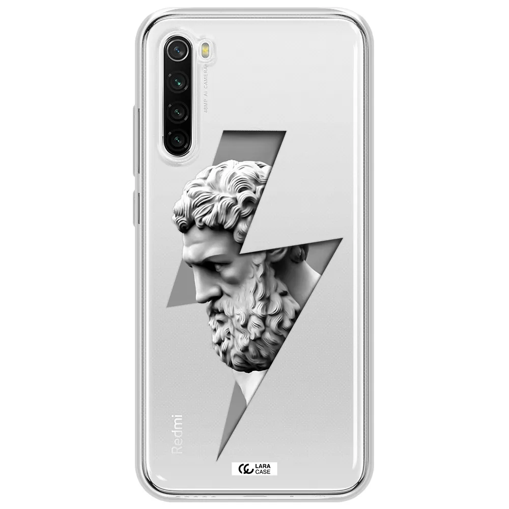 A Statue Of A Man With A Beard Xiaomi Redmi Note 8T Clear Tpu Case
