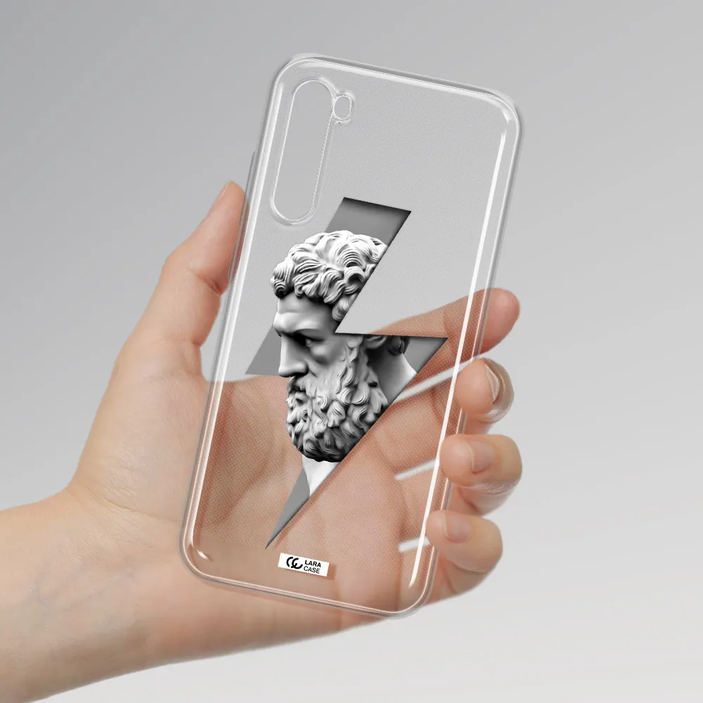 A Statue Of A Man With A Beard Xiaomi Redmi Note 8T Clear Tpu Case