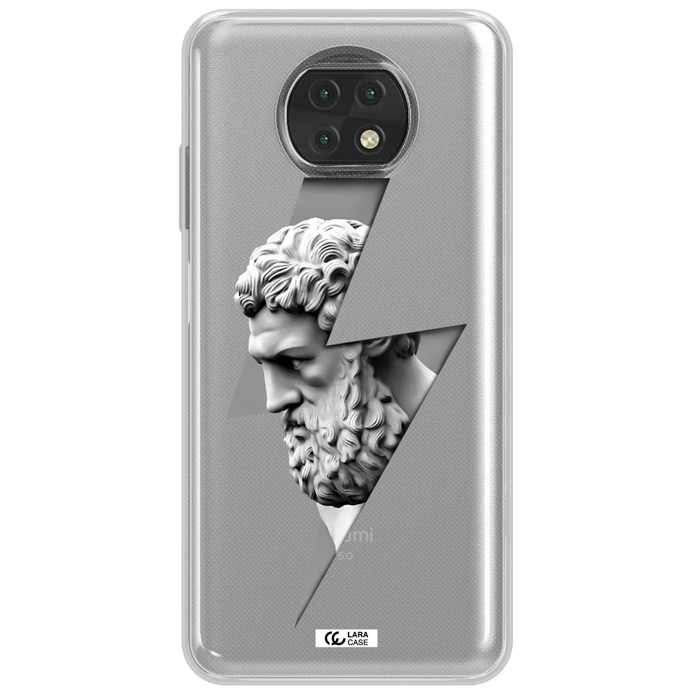 A Statue Of A Man With A Beard Xiaomi Redmi Note 9T Clear Tpu Case