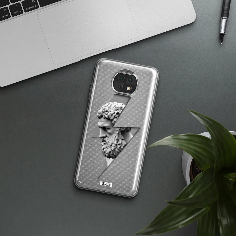 A Statue Of A Man With A Beard Xiaomi Redmi Note 9T Clear Tpu Case