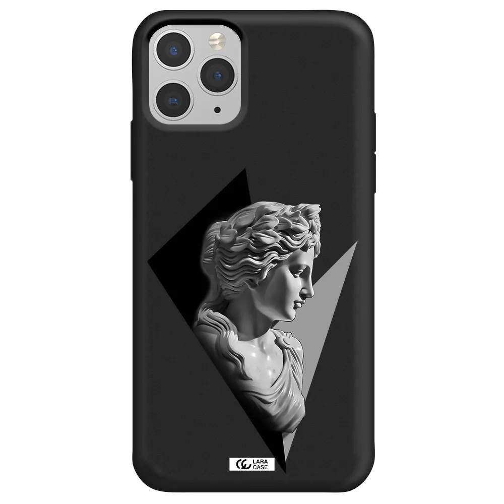 a close-up of a statue Apple iPhone 11 pro max Silicone black Case