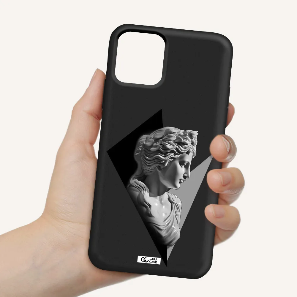 a close-up of a statue Apple iPhone 11 pro Silicone black Case