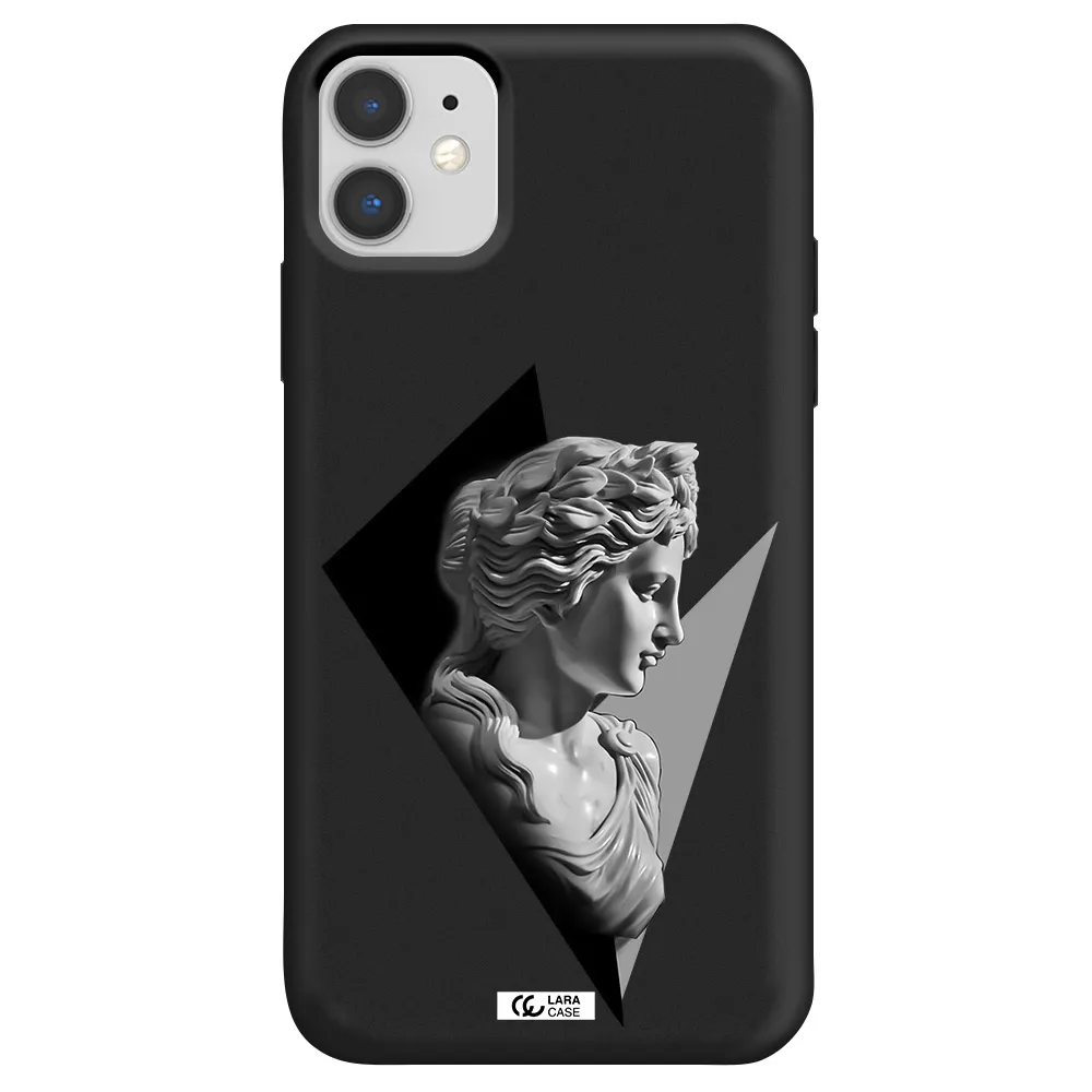 a close-up of a statue Apple iPhone 11 Silicone black Case