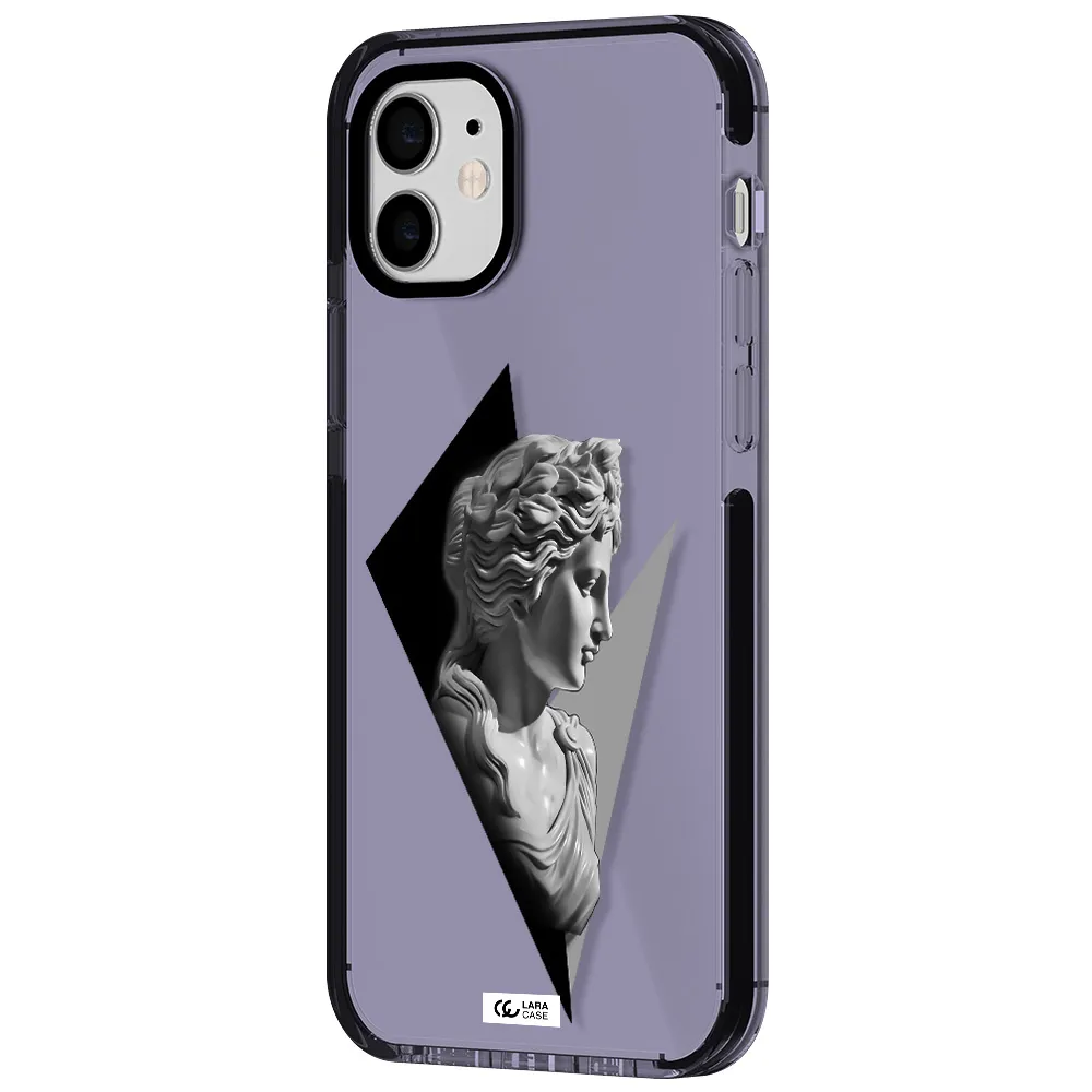 a close-up of a statue Apple iPhone 12 impact Lilac Case