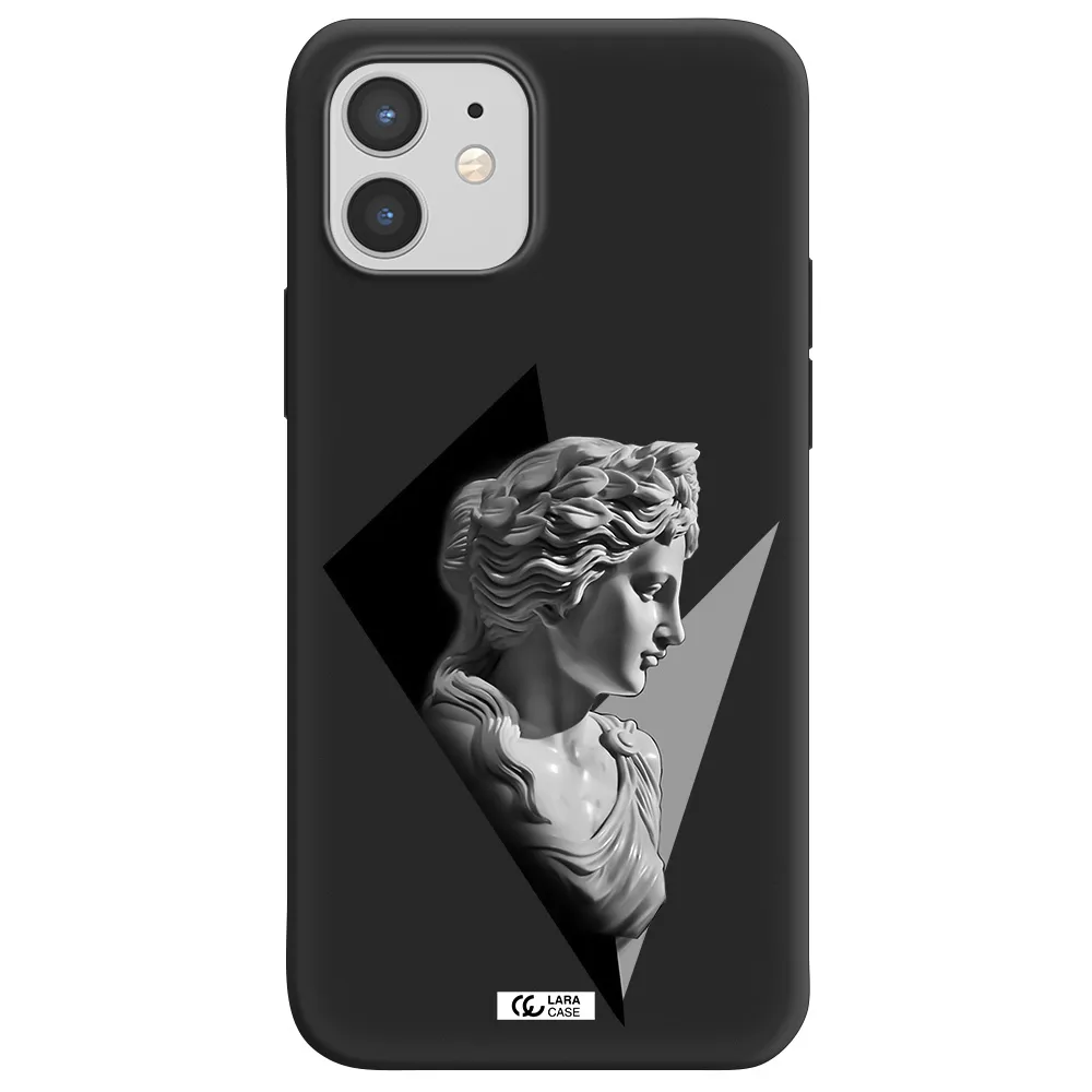 a close-up of a statue Apple iPhone 12 mini Silicone black Case