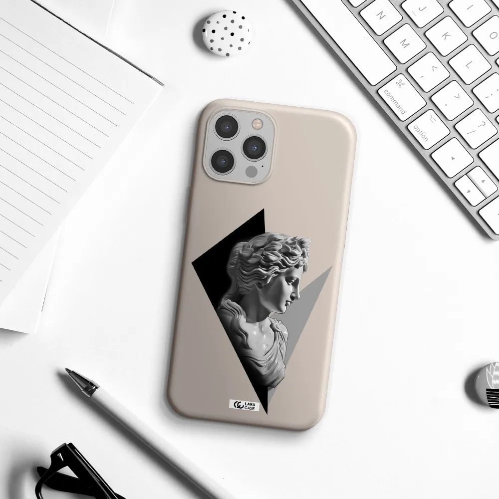 a close-up of a statue Apple iPhone 12 pro Silicone Stone Case