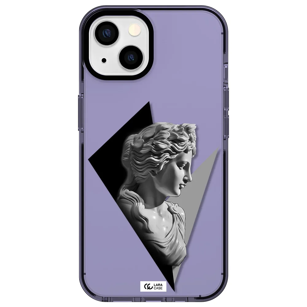 a close-up of a statue Apple iPhone 13 impact Lilac Case