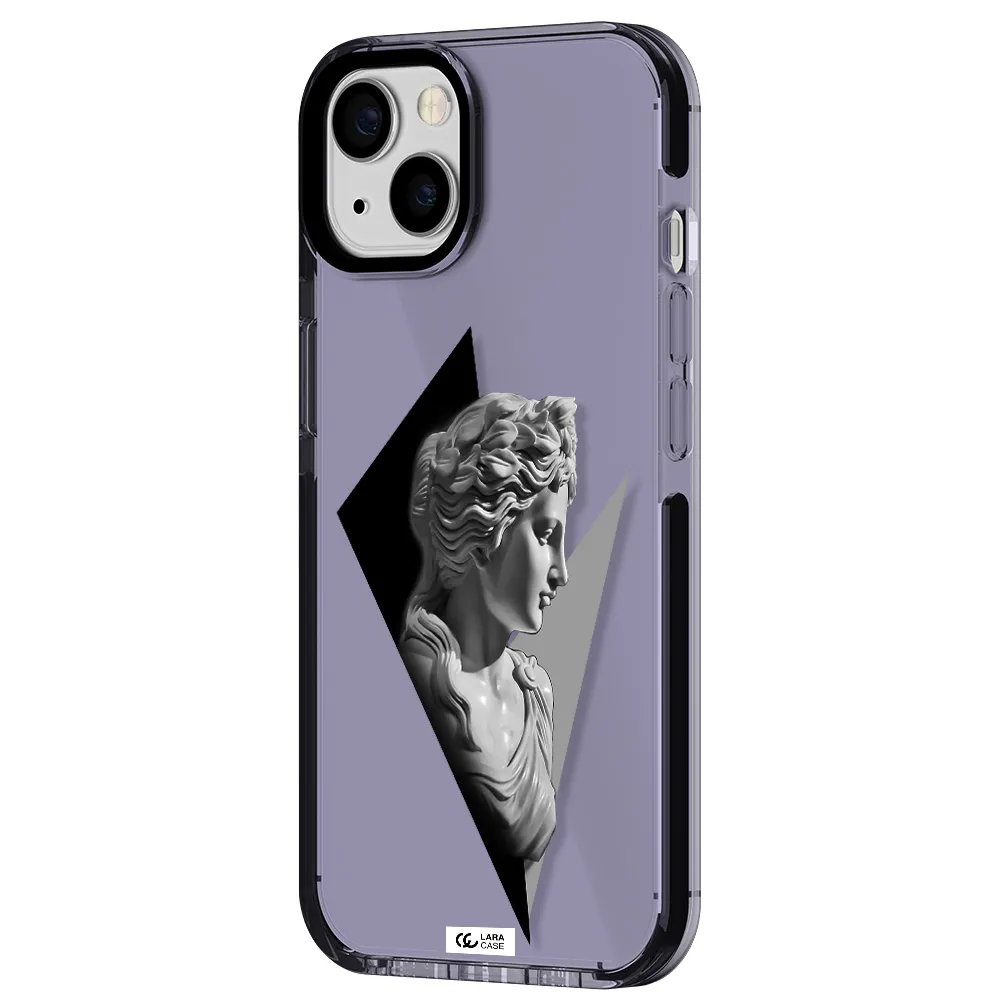 a close-up of a statue Apple iPhone 13 impact Lilac Case