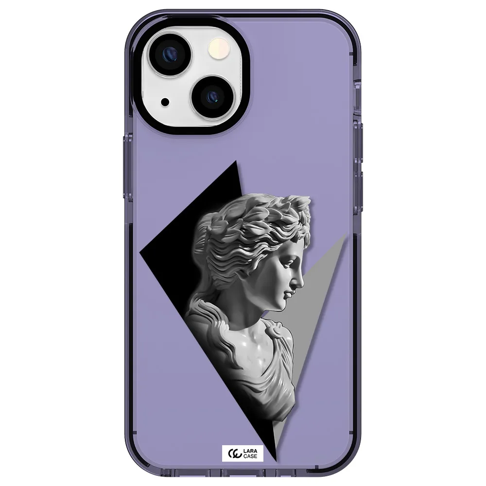 a close-up of a statue Apple iPhone 13 mini impact Lilac Case