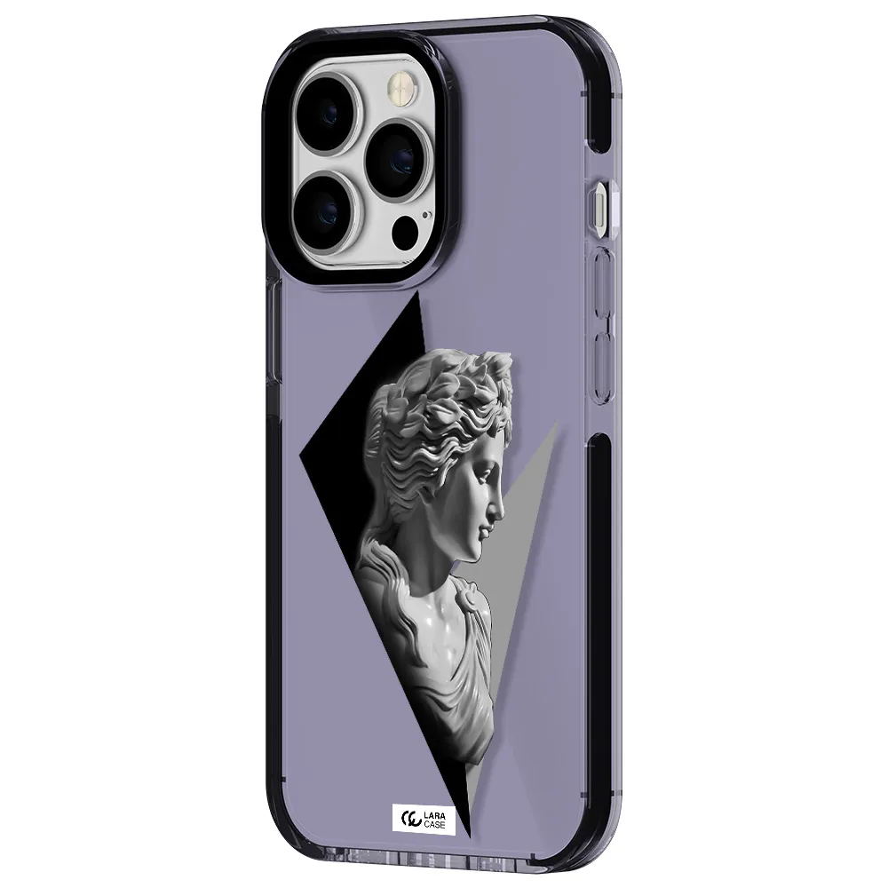 a close-up of a statue Apple iPhone 13 Pro impact Lilac Case