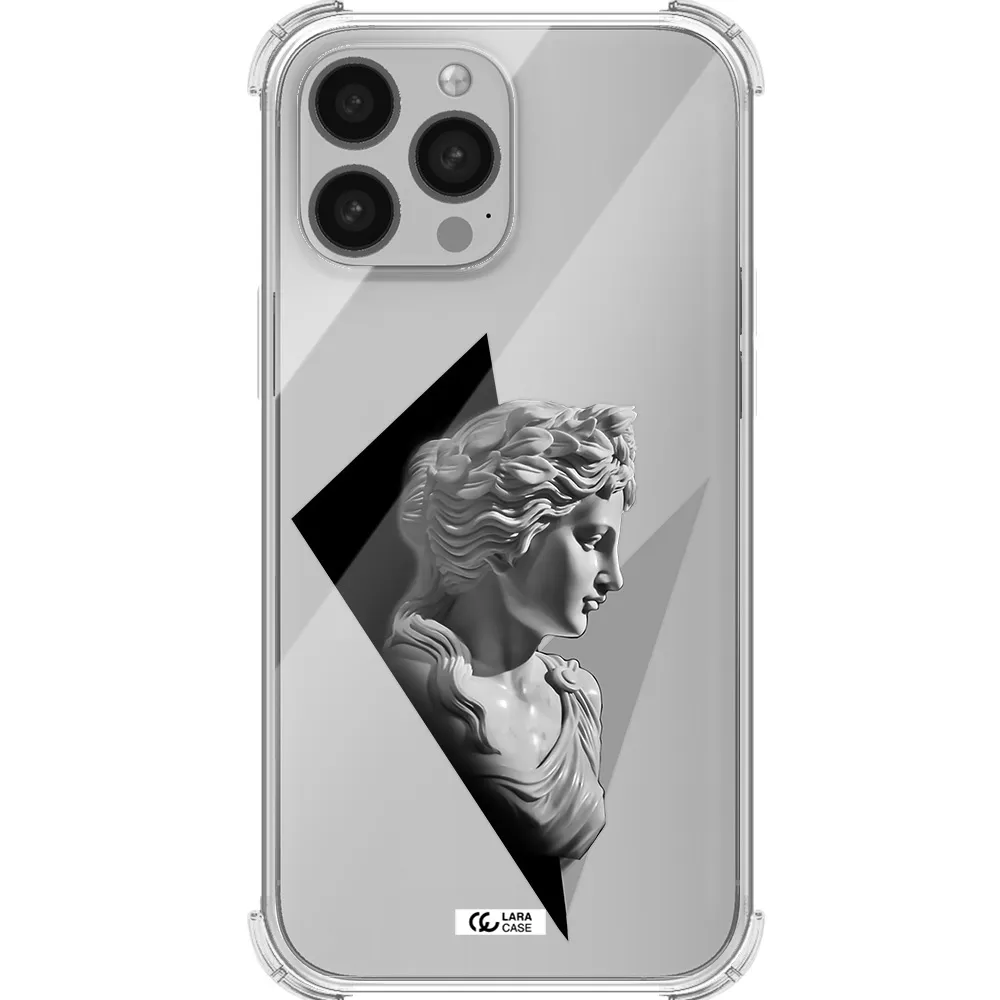 a close-up of a statue Apple iPhone 13 Pro Max Clear PC Case