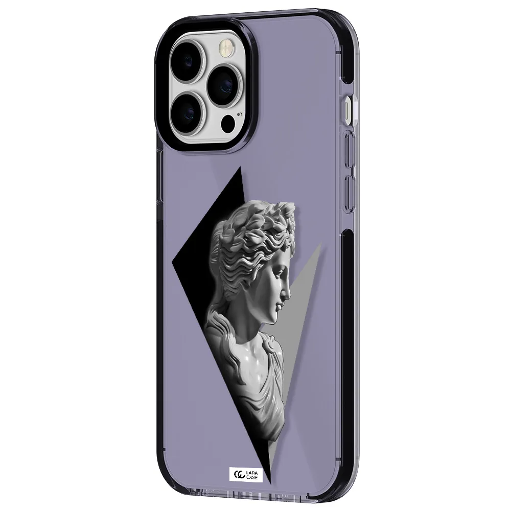 a close-up of a statue Apple iPhone 13 Pro Max impact Lilac Case