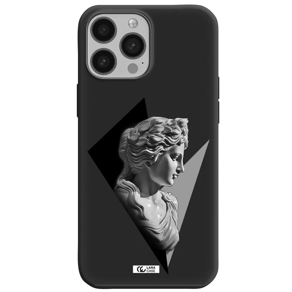 a close-up of a statue Apple iPhone 13 Pro Max Silicone black Case