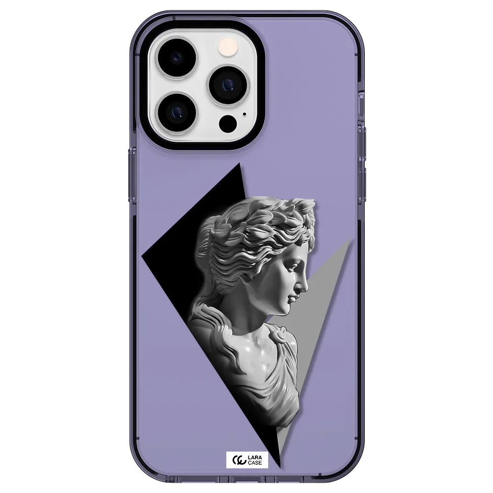 a close-up of a statue Apple iPhone 14 pro max impact Lilac Case