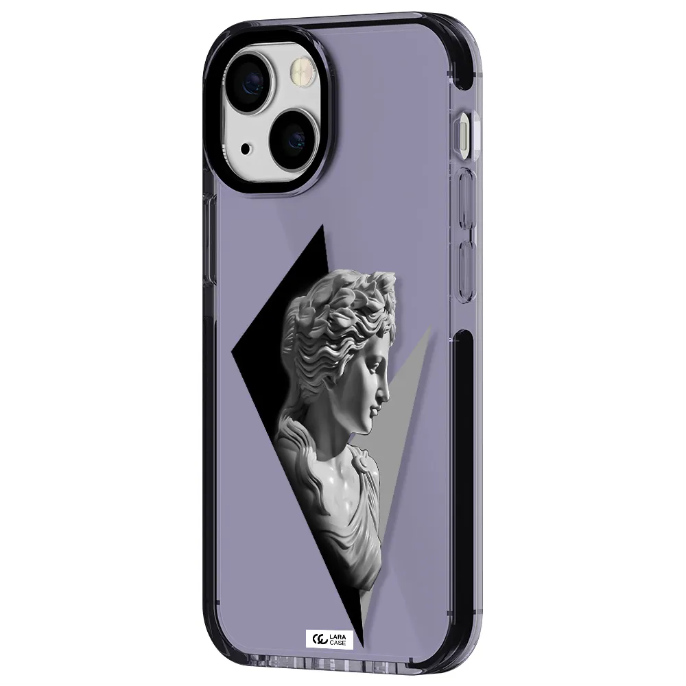 a close-up of a statue Apple iPhone 15 impact Lilac Case