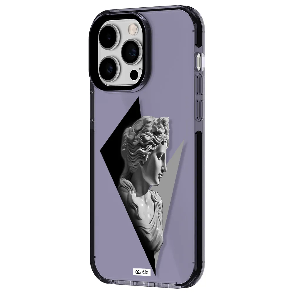 a close-up of a statue Apple iPhone 15 Pro impact Lilac Case