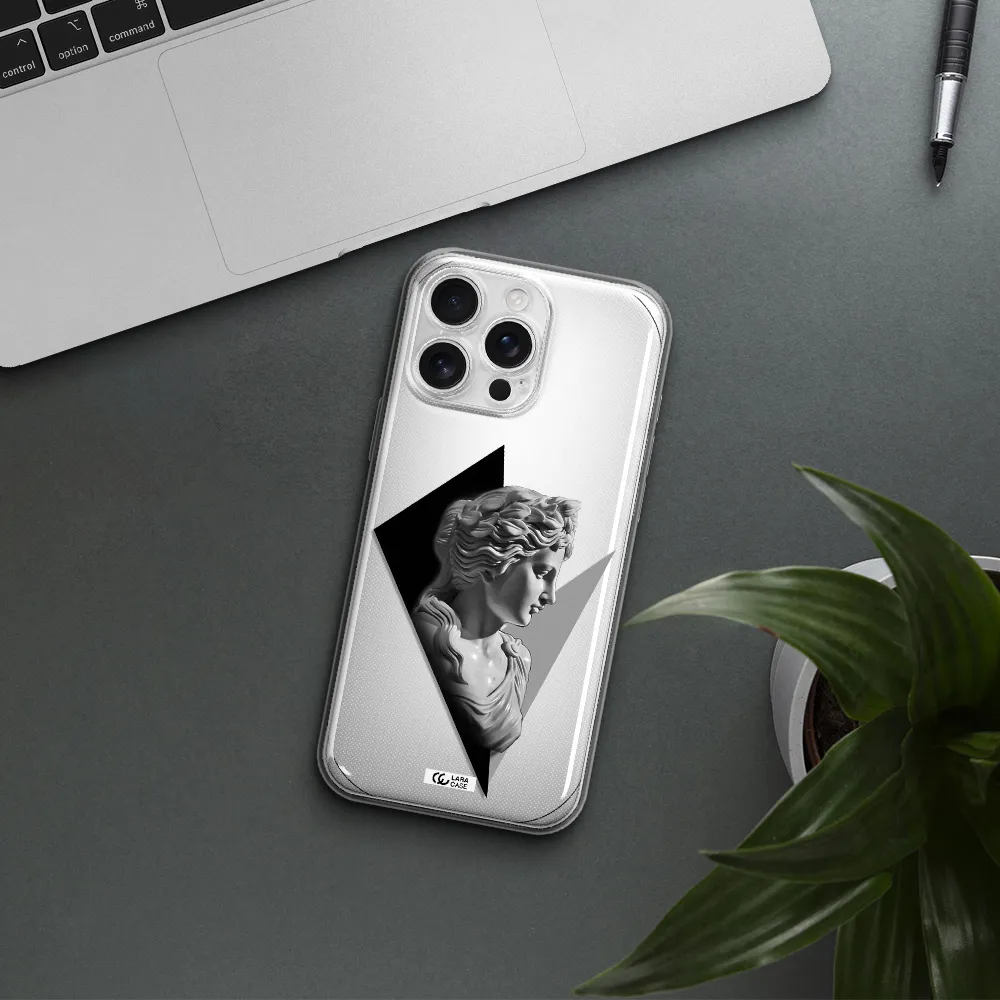 A Close-Up Of A Statue Apple Iphone 16 Pro Max Clear Tpu Case