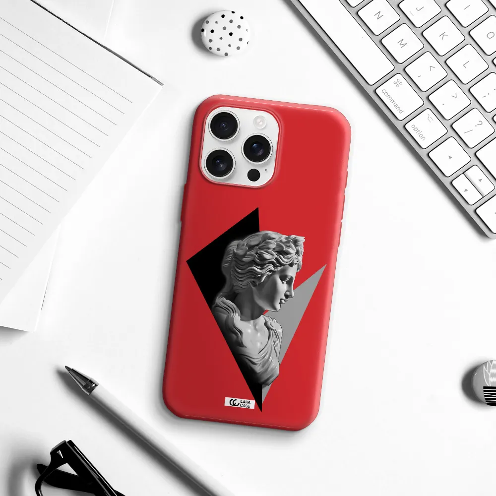 A Close-Up Of A Statue Apple Iphone 16 Pro Max Silicone Stone Case