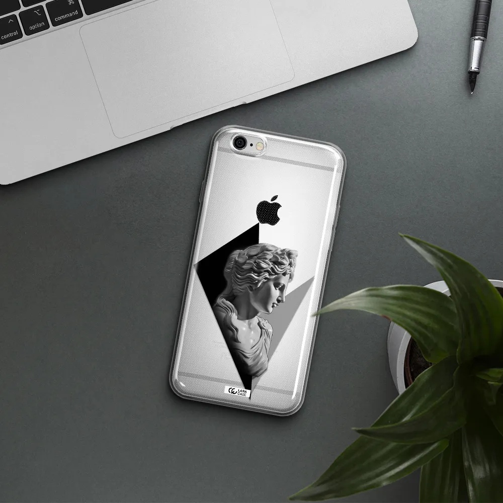 a close-up of a statue Apple iPhone 6 plus Clear TPU Case