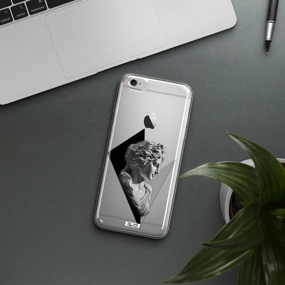 a close-up of a statue Apple iPhone 6 s plus Clear TPU Case