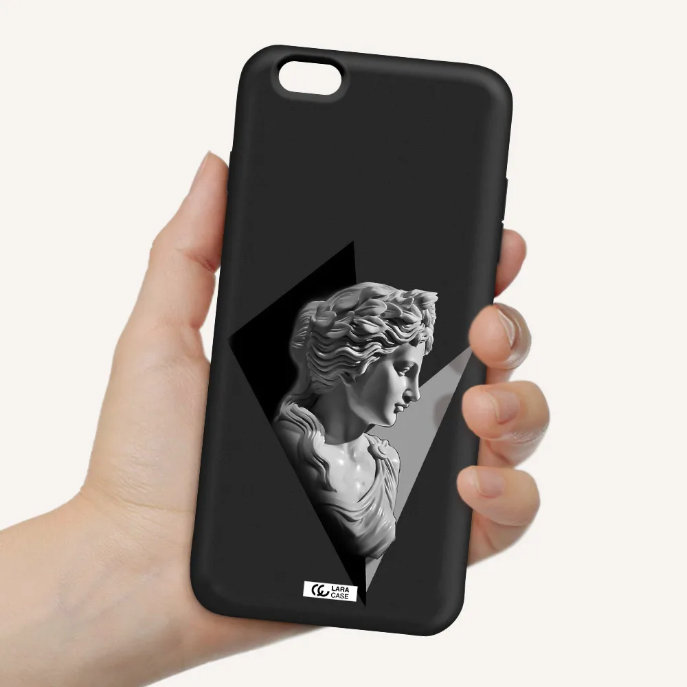 a close-up of a statue Apple iPhone 6 s plus Silicone black Case