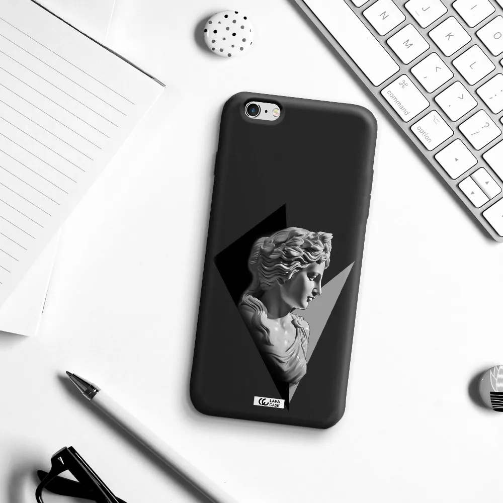 a close-up of a statue Apple iPhone 6 s plus Silicone black Case
