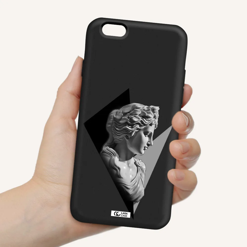 a close-up of a statue Apple iPhone 6 Silicone black Case