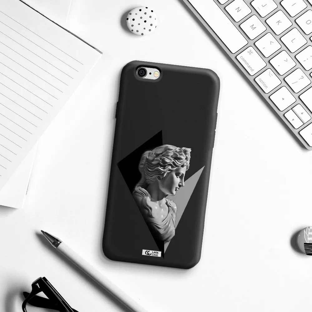 a close-up of a statue Apple iPhone 6 Silicone black Case