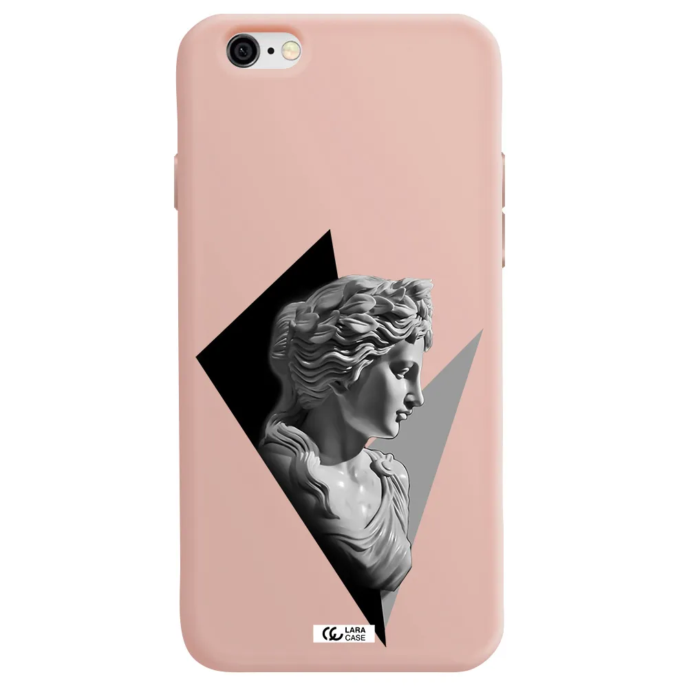 a close-up of a statue Apple iPhone 6 Silicone pastel pink Case