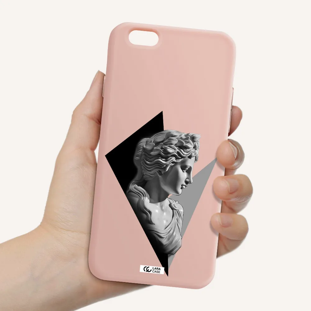 a close-up of a statue Apple iPhone 6 Silicone pastel pink Case