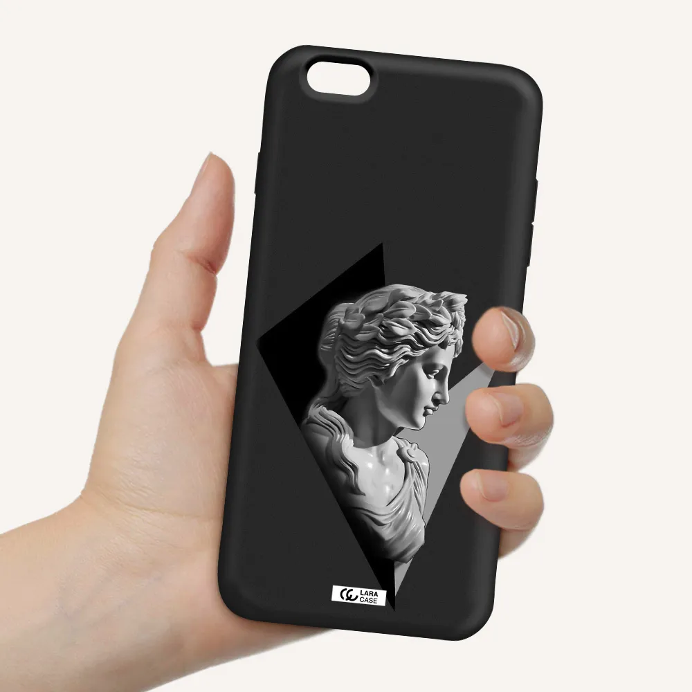a close-up of a statue Apple iPhone 6S Silicone black Case