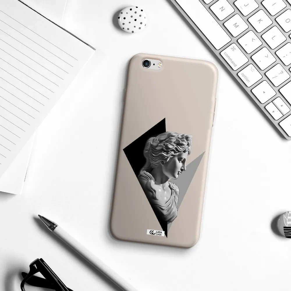 a close-up of a statue Apple iPhone 6S Silicone Stone Case