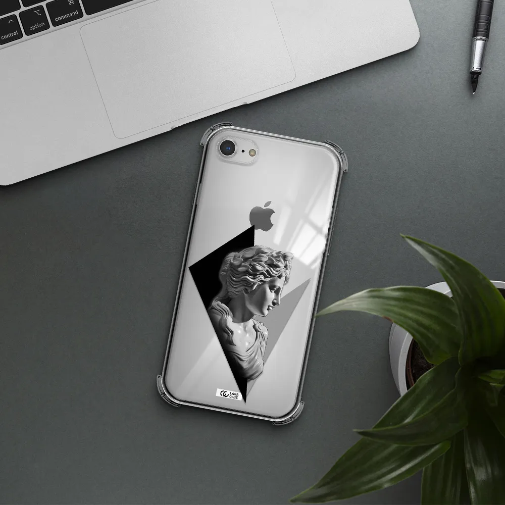 a close-up of a statue Apple iPhone 7 Clear PC Case