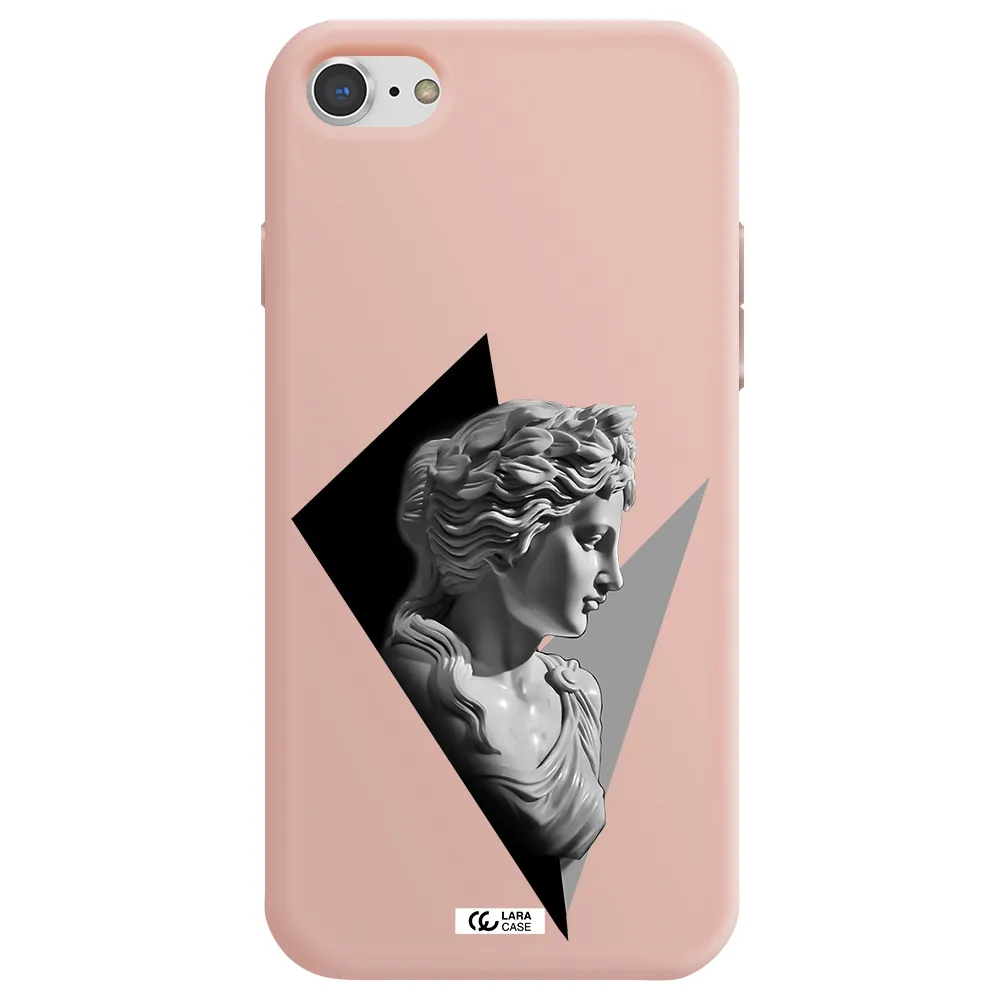 a close-up of a statue Apple iPhone 7 Silicone pastel pink Case