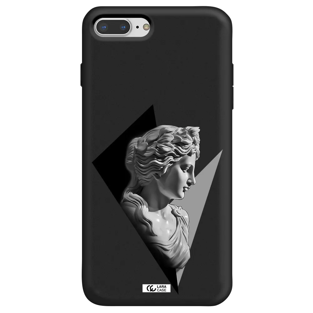 a close-up of a statue Apple iPhone 8 plus Silicone black Case
