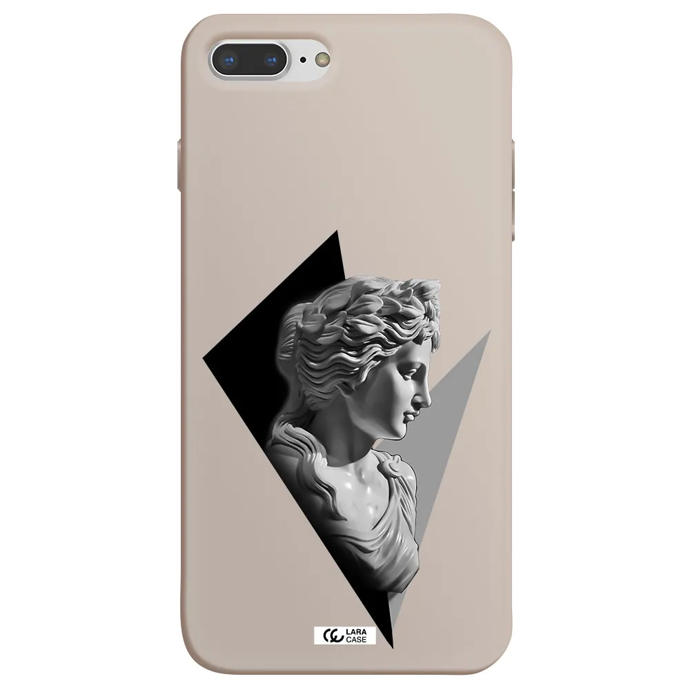 a close-up of a statue Apple iPhone 8 plus Silicone Stone Case