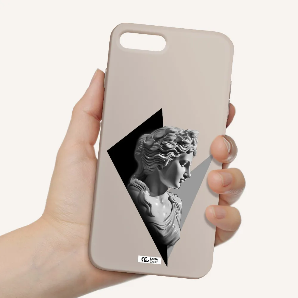 a close-up of a statue Apple iPhone 8 plus Silicone Stone Case