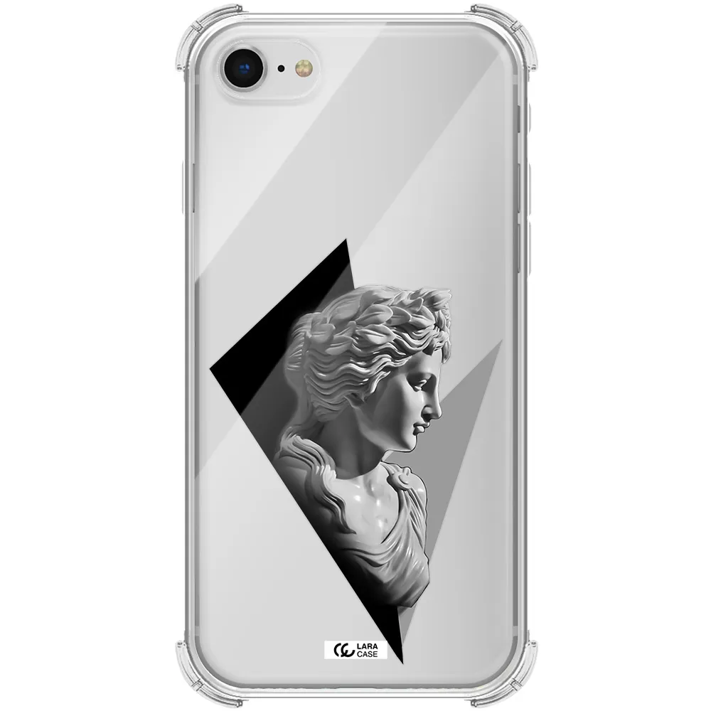 a close-up of a statue Apple iPhone se 2020 Clear PC Case