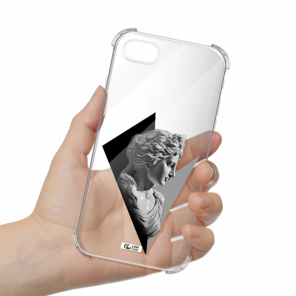 a close-up of a statue Apple iPhone se 2020 Clear PC Case