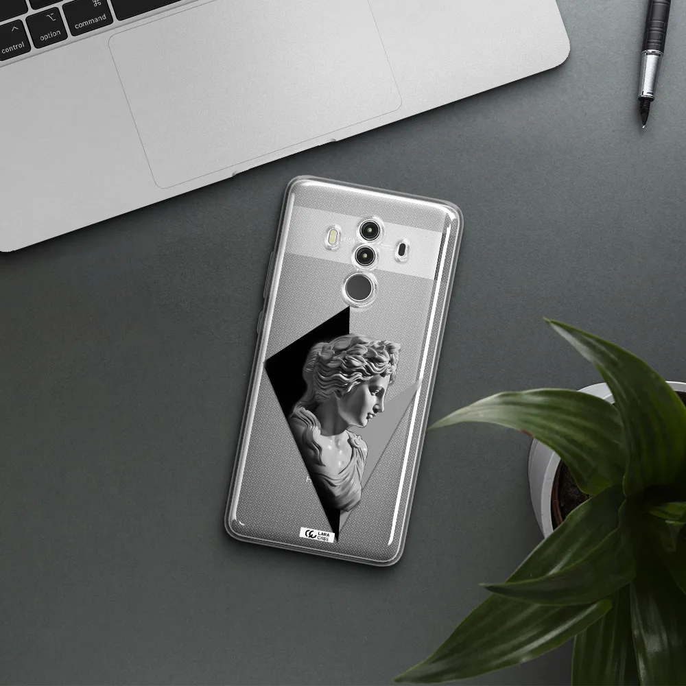 a close-up of a statue Huawei Mate 10 Clear TPU Case