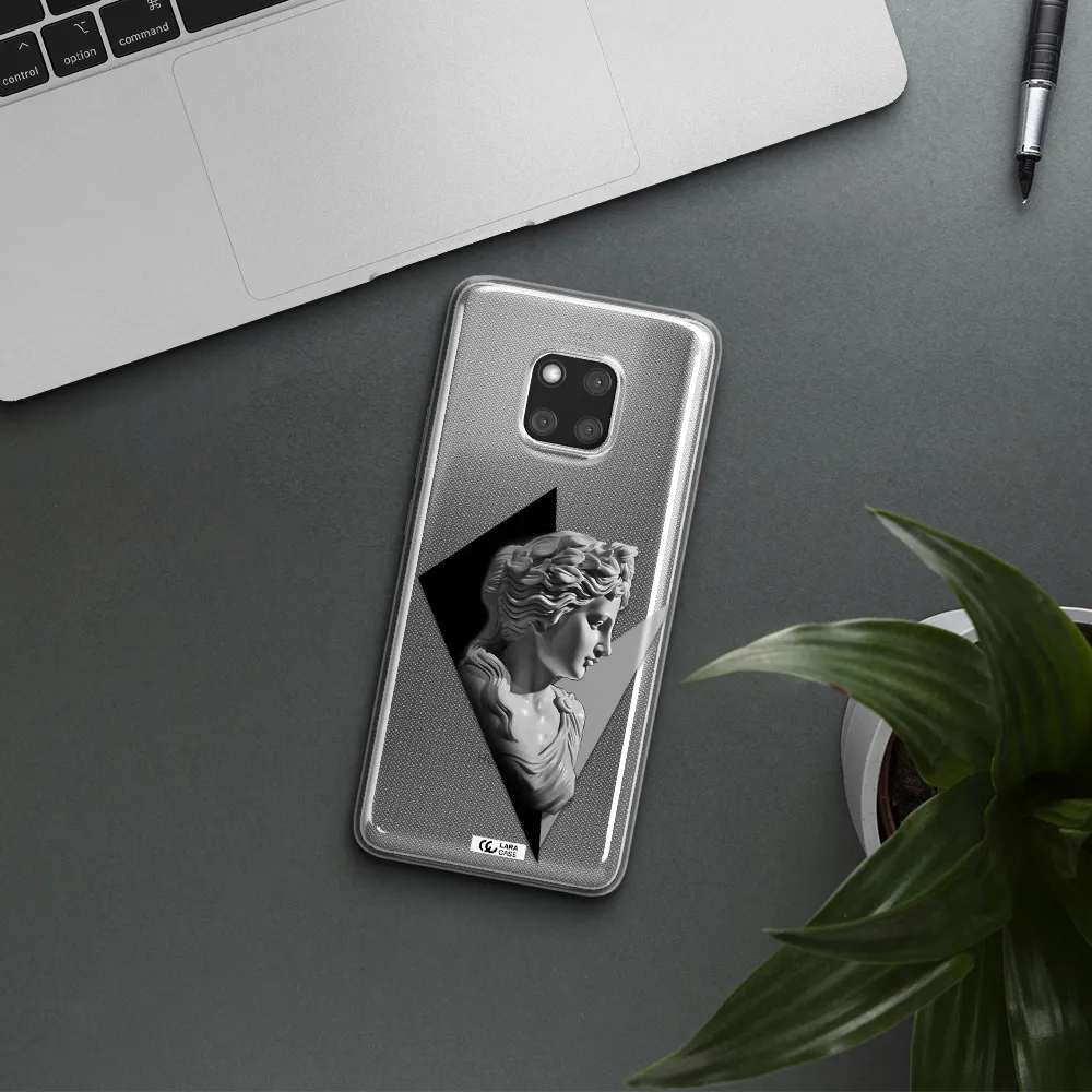 a close-up of a statue Huawei Mate 20 Pro Clear TPU Case