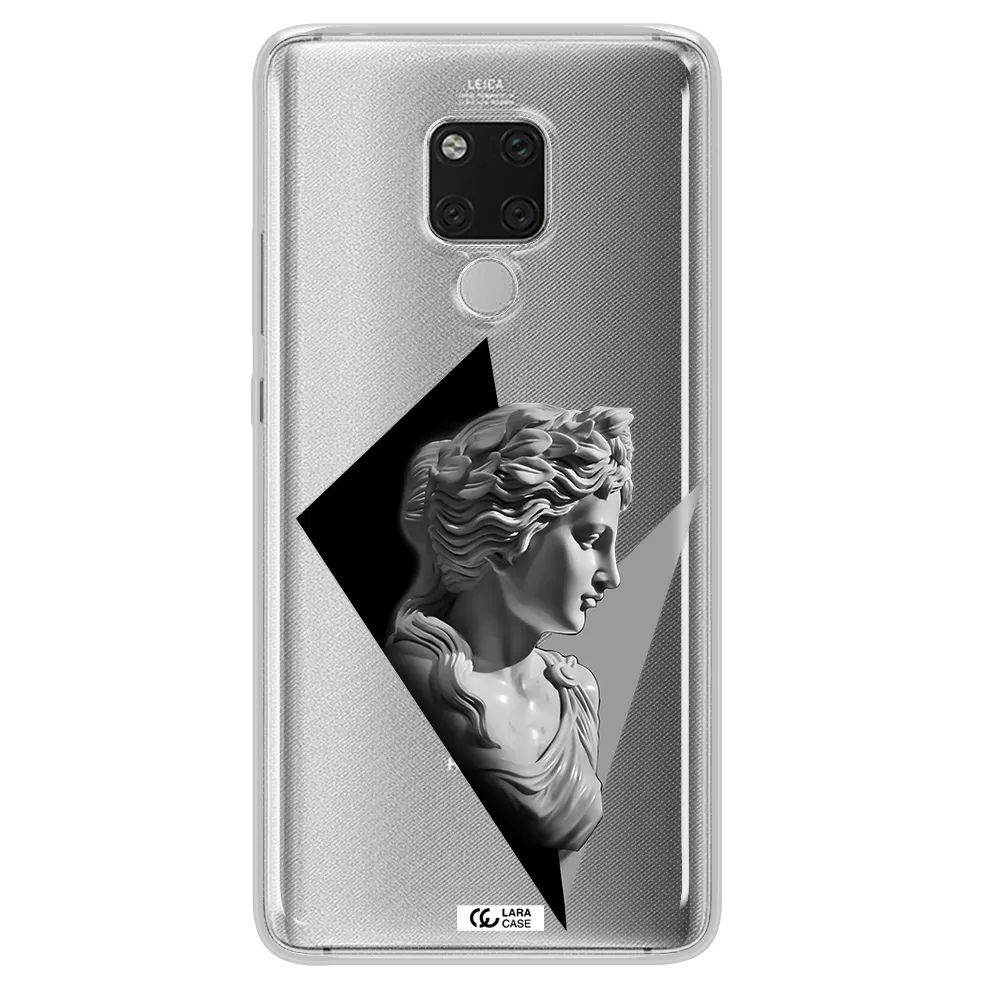 a close-up of a statue Huawei Mate 20X Clear TPU Case