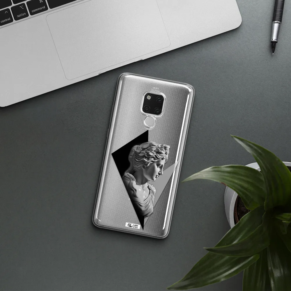 a close-up of a statue Huawei Mate 20X Clear TPU Case