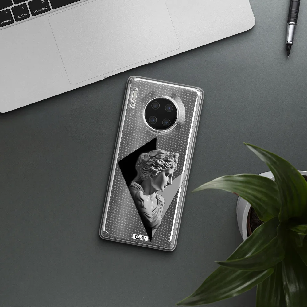 a close-up of a statue Huawei Mate 30 Pro Clear TPU Case