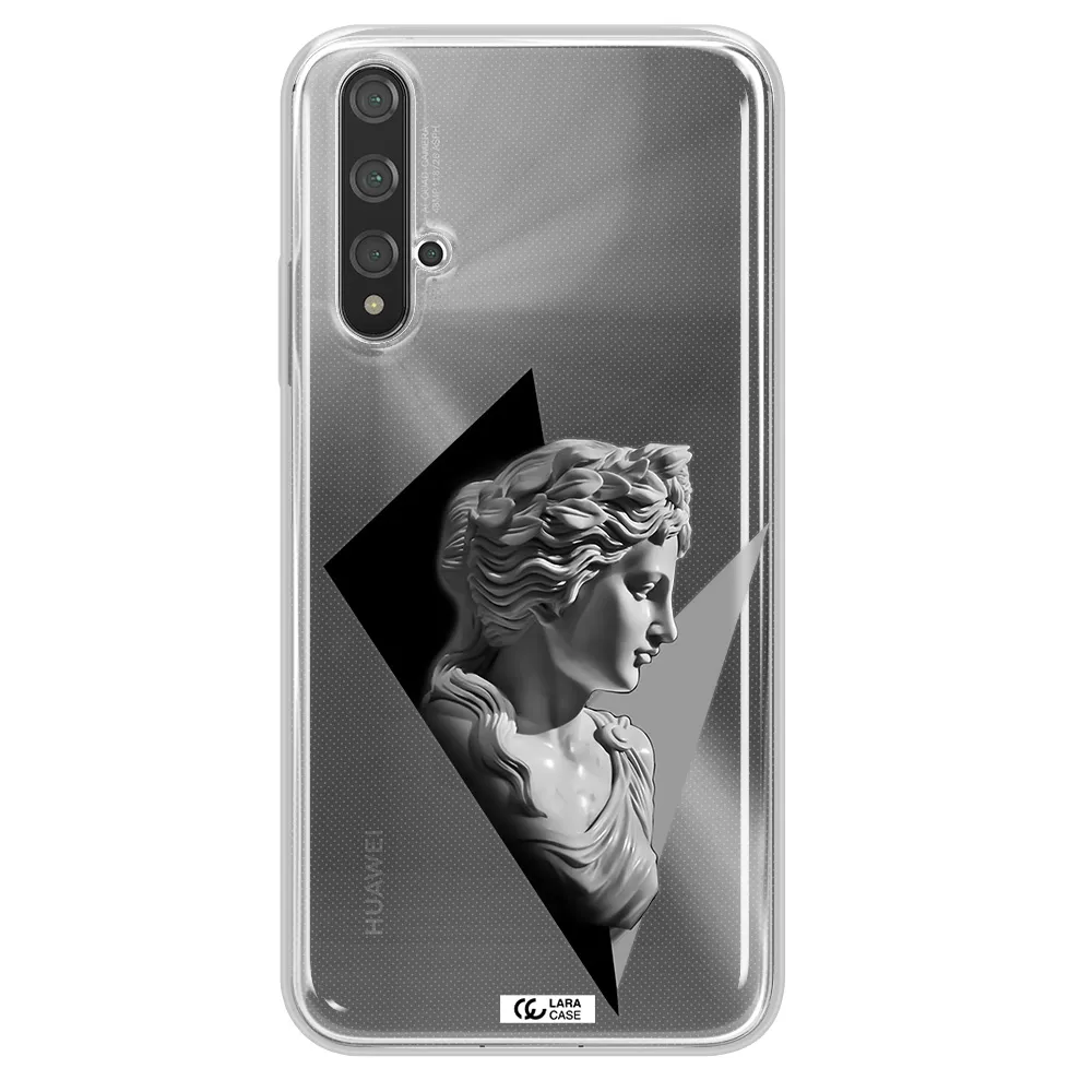a close-up of a statue Huawei Nova 5t Clear TPU Case