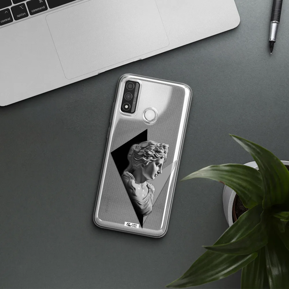 a close-up of a statue Huawei P Smart 2020 Clear TPU Case