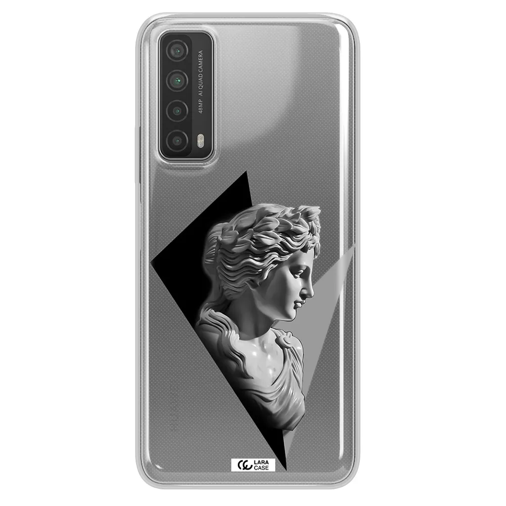 a close-up of a statue Huawei P Smart 2021 Clear TPU Case