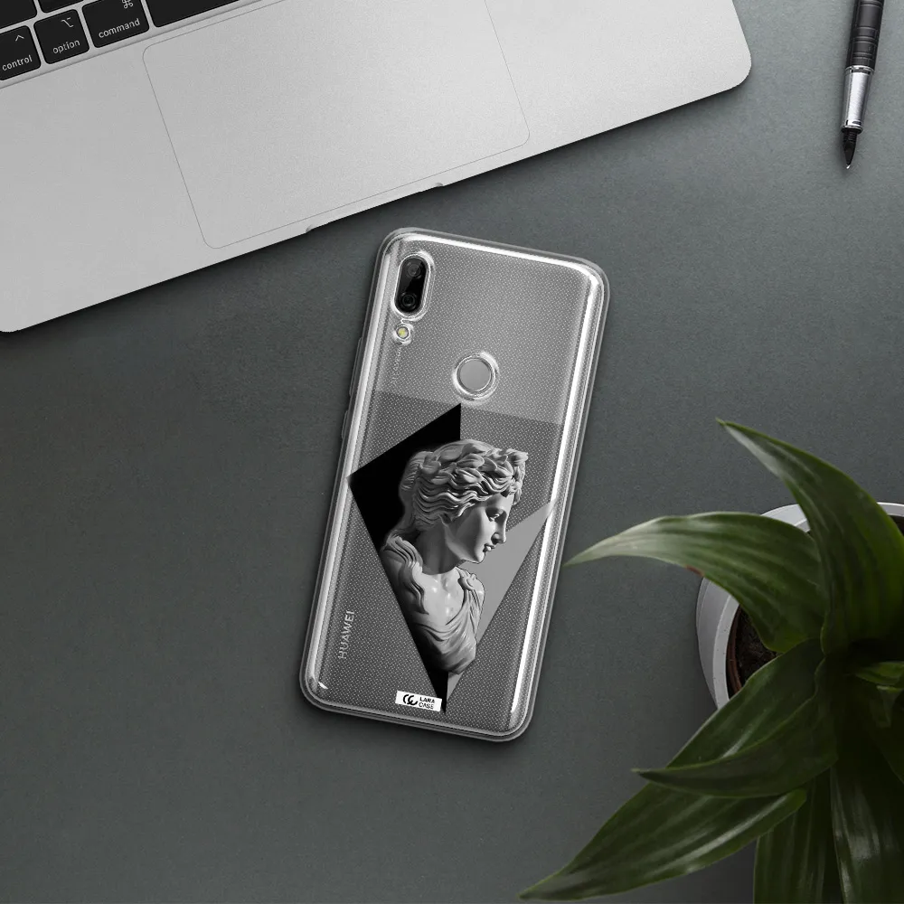 a close-up of a statue Huawei P Smart Z Clear TPU Case