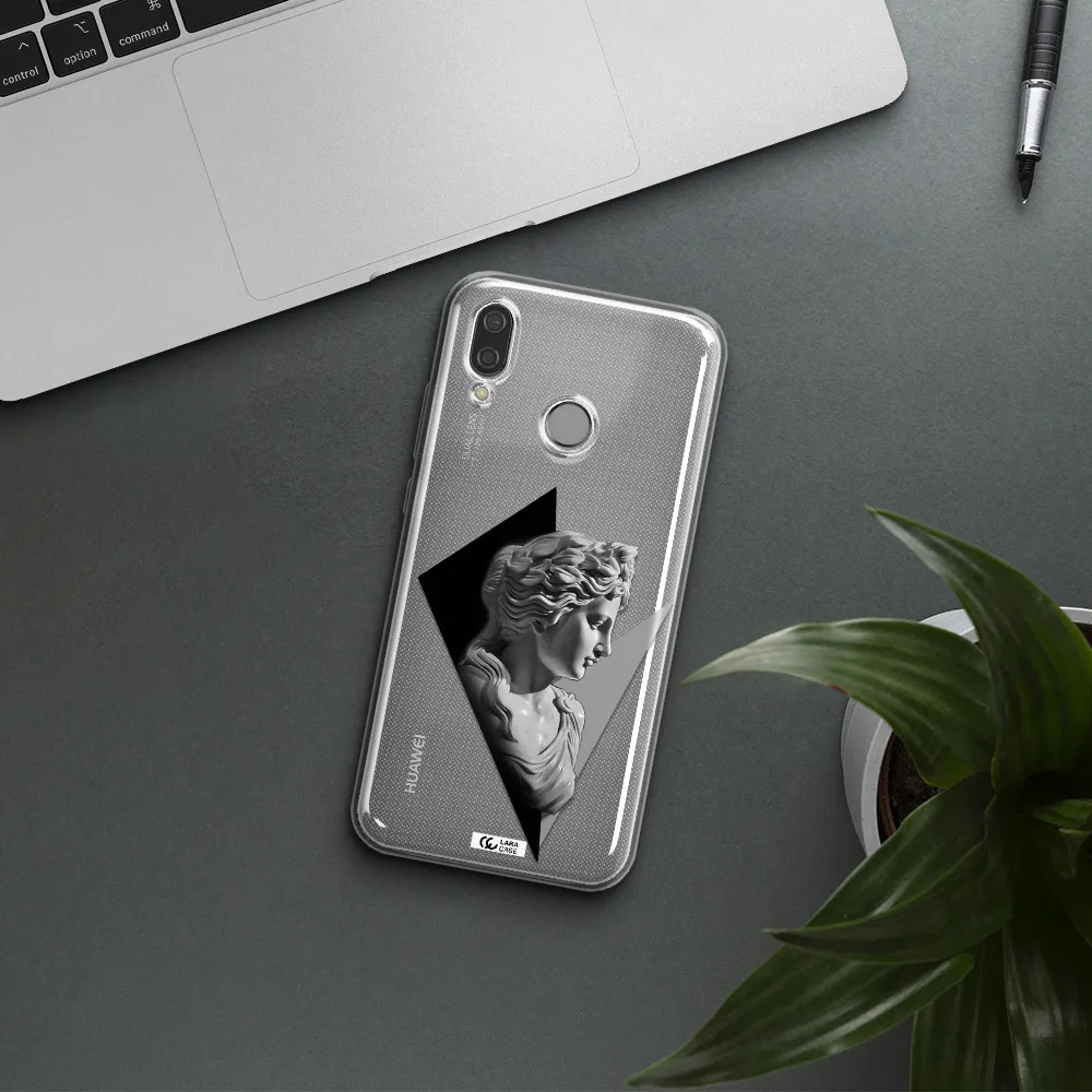 a close-up of a statue Huawei P20 Lite Clear TPU Case