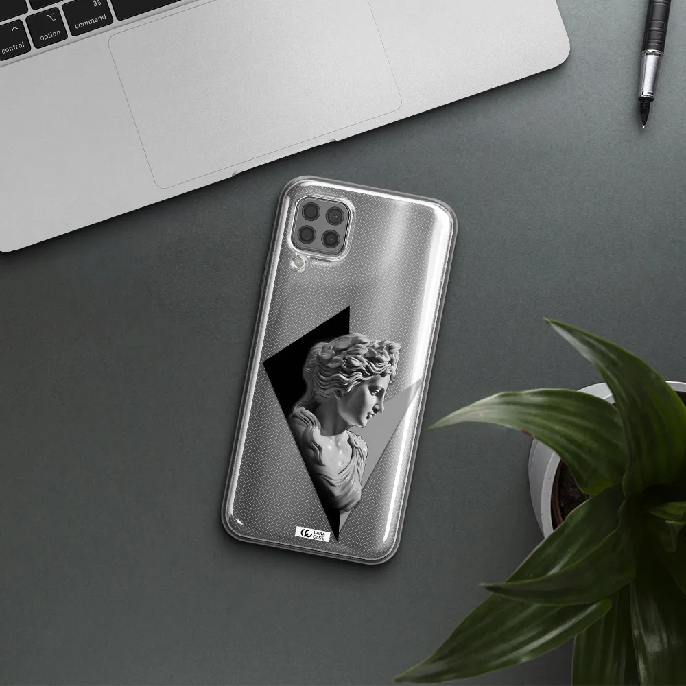 a close-up of a statue Huawei P40 Lite Clear TPU Case